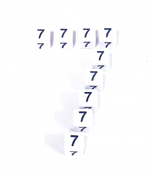 Kunststoffzahl "7" 10x10mm